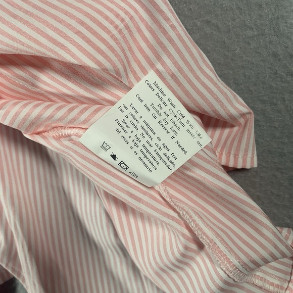 PAIR Of Pretty‎ Garden XL Blue/pink Strip Bow Front Top Puff Elbow Sleeves - Picture 10 of 10